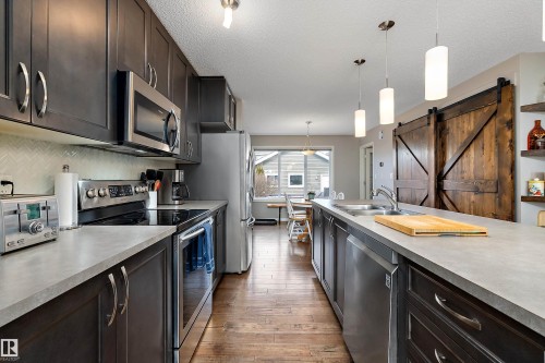 8324 23 Avenue, Edmonton, AB - Indoor Photo Showing Kitchen With Double Sink With Upgraded Kitchen