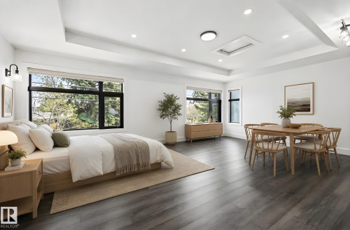 Virtually staged to demonstrate options for the space - 8723 138 Street, Edmonton, AB - Indoor Photo Showing Bedroom