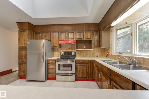 12307 54 Street, Edmonton, AB - Indoor Photo Showing Kitchen With Double Sink
