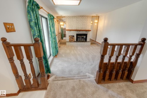 12307 54 Street, Edmonton, AB - Indoor Photo Showing Other Room With Fireplace