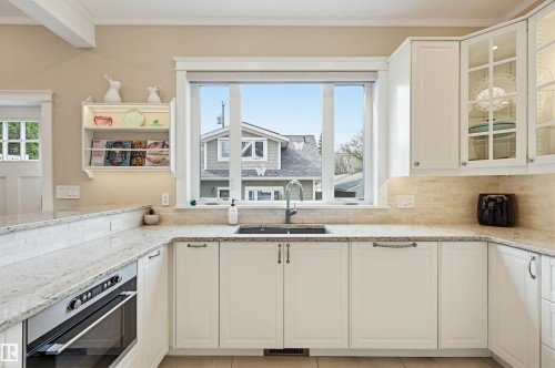 10813 74 Avenue, Edmonton, AB - Indoor Photo Showing Kitchen With Double Sink
