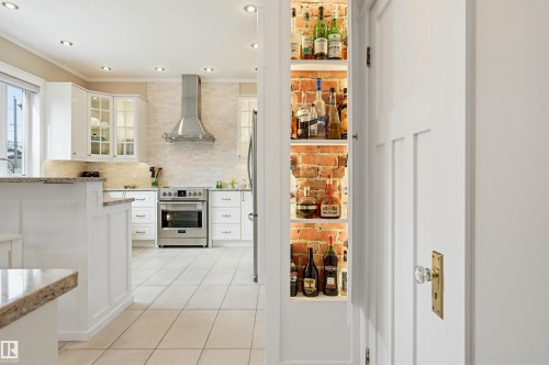 Homage to the original features of this gorgeous home - 10813 74 Avenue, Edmonton, AB - Indoor Photo Showing Kitchen With Upgraded Kitchen