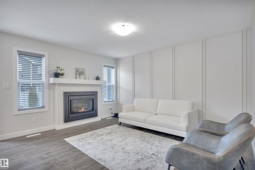 194 Sturtz Bend, Leduc, AB - Indoor Photo Showing Living Room With Fireplace