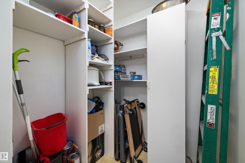 Practical storage area for pantry items and other household items - 415 12550 140 Avenue, Edmonton, AB - Indoor With Storage