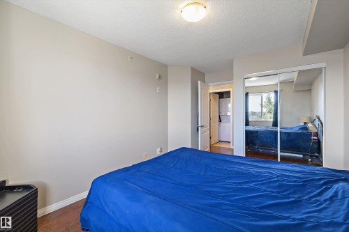 Secondary bedroom with lots of natural light and neutral paint colours - 415 12550 140 Avenue, Edmonton, AB - Indoor Photo Showing Bedroom