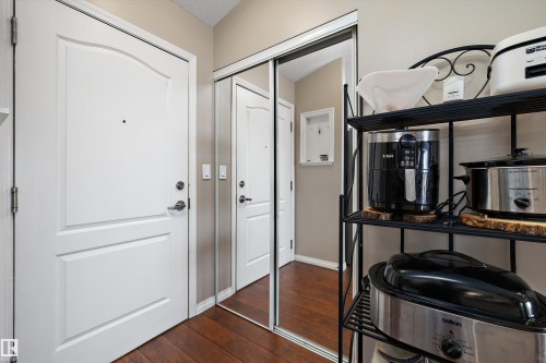 Entryway into the apartment unit with entryway closet - 415 12550 140 Avenue, Edmonton, AB - Indoor Photo Showing Other Room