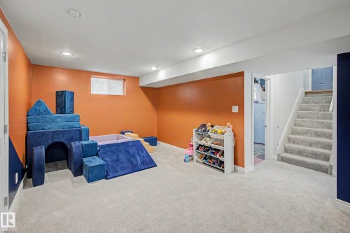 Lower level featuring recessed lighting and neutral carpet flooring - 13316 109A Avenue, Edmonton, AB - Indoor Photo Showing Basement