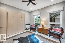 the wall bed provides limitless options for this 4 season accommodation in the garage. - 