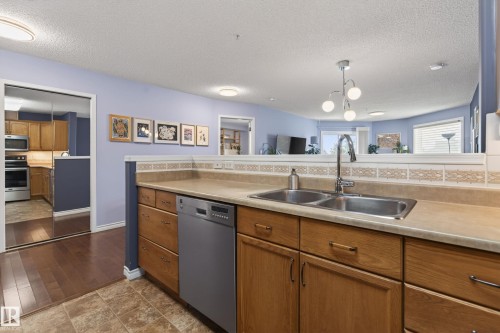 406 7839 96 Street, Edmonton, AB - Indoor Photo Showing Kitchen With Double Sink