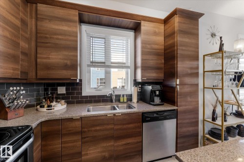 313 2590 Anderson Way, Edmonton, AB - Indoor Photo Showing Kitchen With Double Sink
