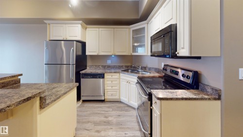 503 10319 111 Street, Edmonton, AB - Indoor Photo Showing Kitchen With Stainless Steel Kitchen