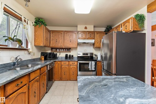 1863 104 Street, Edmonton, AB - Indoor Photo Showing Kitchen With Double Sink