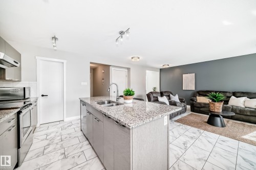 4404 6 Street, Edmonton, AB - Indoor Photo Showing Kitchen With Double Sink With Upgraded Kitchen
