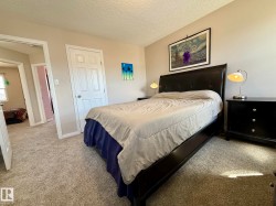 ANOTHER PHOTO OF THE PRIMARY BEDROOM WITH THE NEW PAINTED WALLS & PLUSH CARPET! - 
