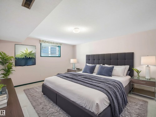 Virtually Staged - 146 Oeming Road, Edmonton, AB - Indoor Photo Showing Bedroom