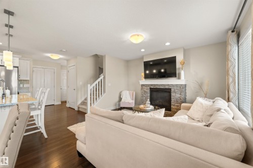 2256 Casey Crescent, Edmonton, AB - Indoor Photo Showing Living Room With Fireplace