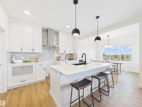 53 Sumac Close, Fort Saskatchewan, AB - Indoor Photo Showing Kitchen With Upgraded Kitchen