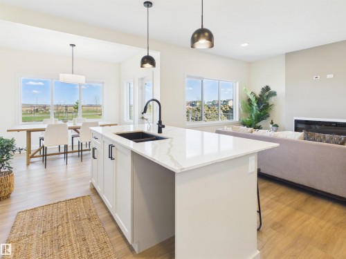 53 Sumac Close, Fort Saskatchewan, AB - Indoor Photo Showing Kitchen With Double Sink With Upgraded Kitchen