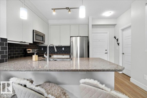 103 2590 Anderson Way, Edmonton, AB - Indoor Photo Showing Kitchen With Double Sink With Upgraded Kitchen