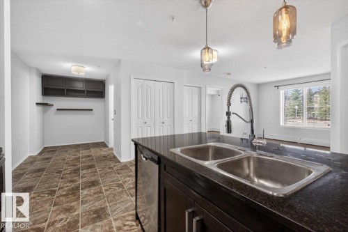 117 12035 22 Av, Edmonton, AB - Indoor Photo Showing Kitchen With Double Sink