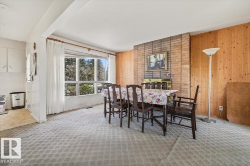 plenty of room for dining and hosting large gatherings - 9732 64 Street, Edmonton, AB - Indoor Photo Showing Dining Room