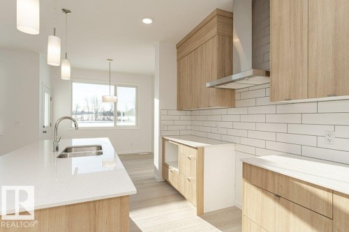 2312 160 Street Sw, Edmonton, AB - Indoor Photo Showing Kitchen With Double Sink