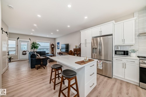 37 150 Everitt Dr, St. Albert, AB - Indoor Photo Showing Kitchen With Stainless Steel Kitchen With Upgraded Kitchen