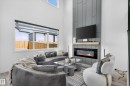 1412 11 Avenue, Edmonton, AB  - Indoor Photo Showing Living Room With Fireplace 