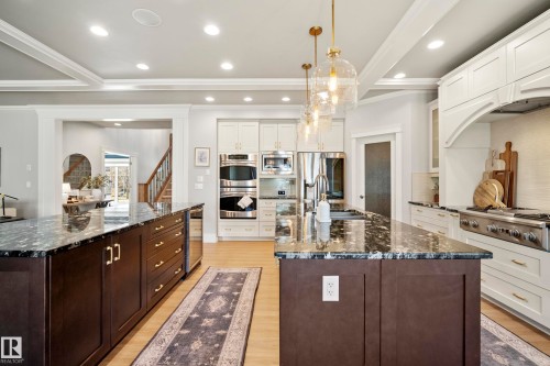 2551 Cameron Ravine Landing, Edmonton, AB - Indoor Photo Showing Kitchen With Upgraded Kitchen