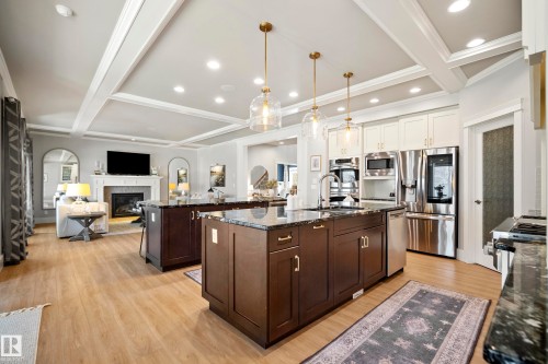 2551 Cameron Ravine Landing, Edmonton, AB - Indoor Photo Showing Kitchen With Upgraded Kitchen