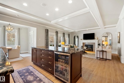 2551 Cameron Ravine Landing, Edmonton, AB - Indoor With Fireplace