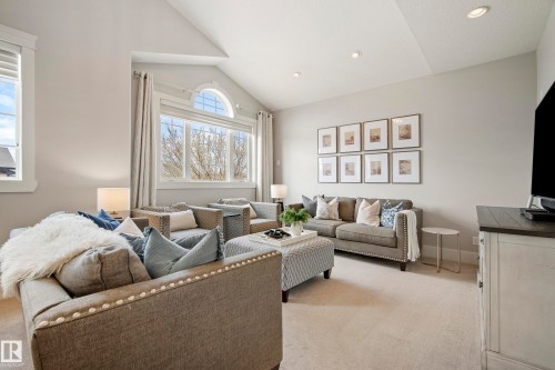 2551 Cameron Ravine Landing, Edmonton, AB - Indoor Photo Showing Living Room