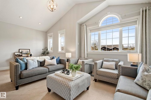 2551 Cameron Ravine Landing, Edmonton, AB - Indoor Photo Showing Living Room