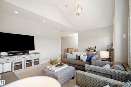 2551 Cameron Ravine Landing, Edmonton, AB - Indoor Photo Showing Living Room