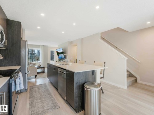 2426 Trumpeter Way, Edmonton, AB - Indoor Photo Showing Kitchen With Upgraded Kitchen