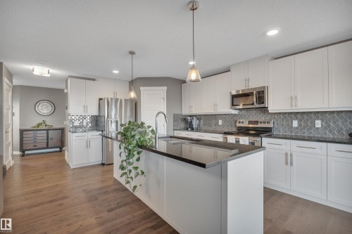 16408 12 Avenue, Edmonton, AB - Indoor Photo Showing Kitchen With Upgraded Kitchen