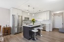 302 4103 50 Street, Beaumont, AB  - Indoor Photo Showing Kitchen With Stainless Steel Kitchen With Upgraded Kitchen 
