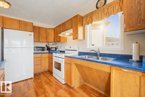 3203 23 Street, Edmonton, AB - Indoor Photo Showing Kitchen With Double Sink