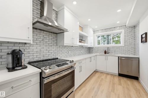 11210 105 Street, Edmonton, AB - Indoor Photo Showing Kitchen With Stainless Steel Kitchen With Upgraded Kitchen