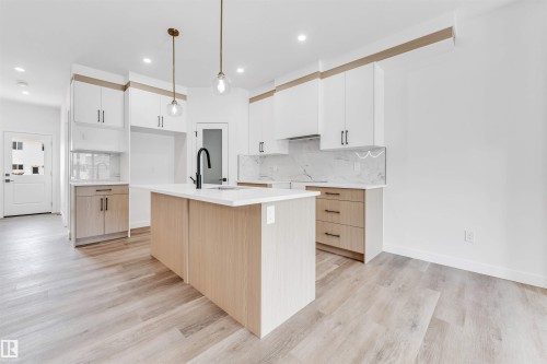 228 24 Street, Edmonton, AB - Indoor Photo Showing Kitchen With Upgraded Kitchen