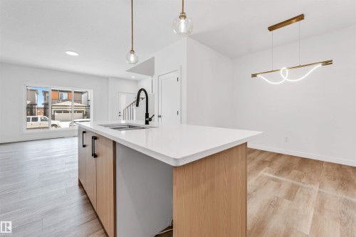 228 24 Street, Edmonton, AB - Indoor Photo Showing Kitchen With Double Sink