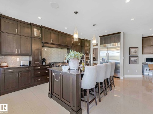 2415 Cameron Ravine Drive, Edmonton, AB - Indoor Photo Showing Kitchen With Upgraded Kitchen