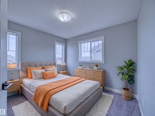 3rd bedroom Virtually Staged - 11 165 Cy Becker Boulevard, Edmonton, AB - Indoor Photo Showing Bedroom