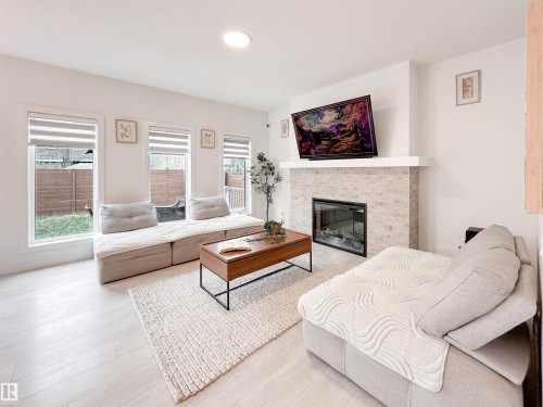 16 Jennifer Crescent, St. Albert, AB - Indoor Photo Showing Living Room With Fireplace