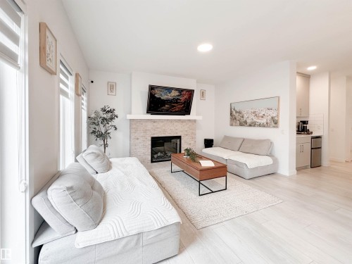 16 Jennifer Crescent, St. Albert, AB - Indoor Photo Showing Living Room With Fireplace