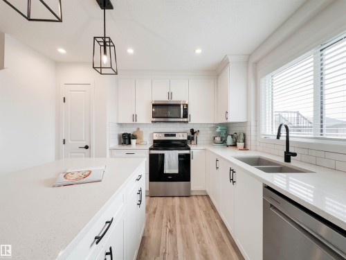 21019 130 Avenue, Edmonton, AB - Indoor Photo Showing Kitchen With Double Sink With Upgraded Kitchen