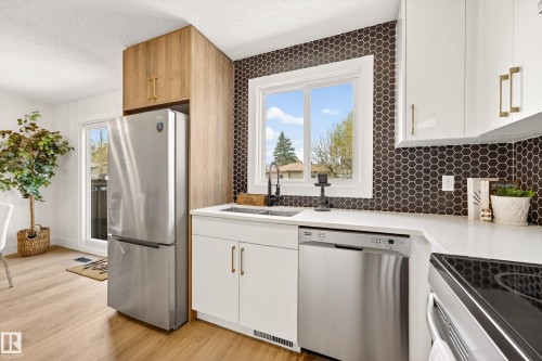 17312 108 Street, Edmonton, AB - Indoor Photo Showing Kitchen With Stainless Steel Kitchen With Double Sink