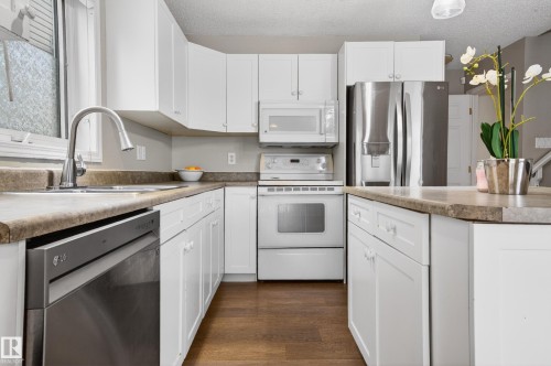 46 4020 21 Street, Edmonton, AB - Indoor Photo Showing Kitchen With Double Sink