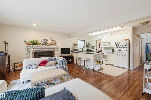 11107 University Avenue, Edmonton, AB - Indoor With Fireplace