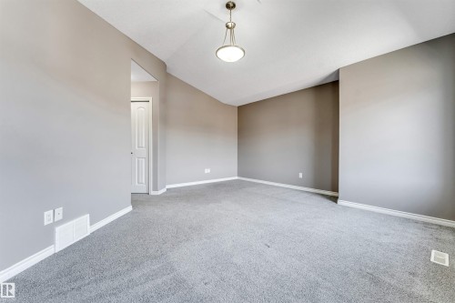Spacious room featuring neutral grey walls and light grey carpeting - 2138 32B Street, Edmonton, AB - Indoor Photo Showing Other Room